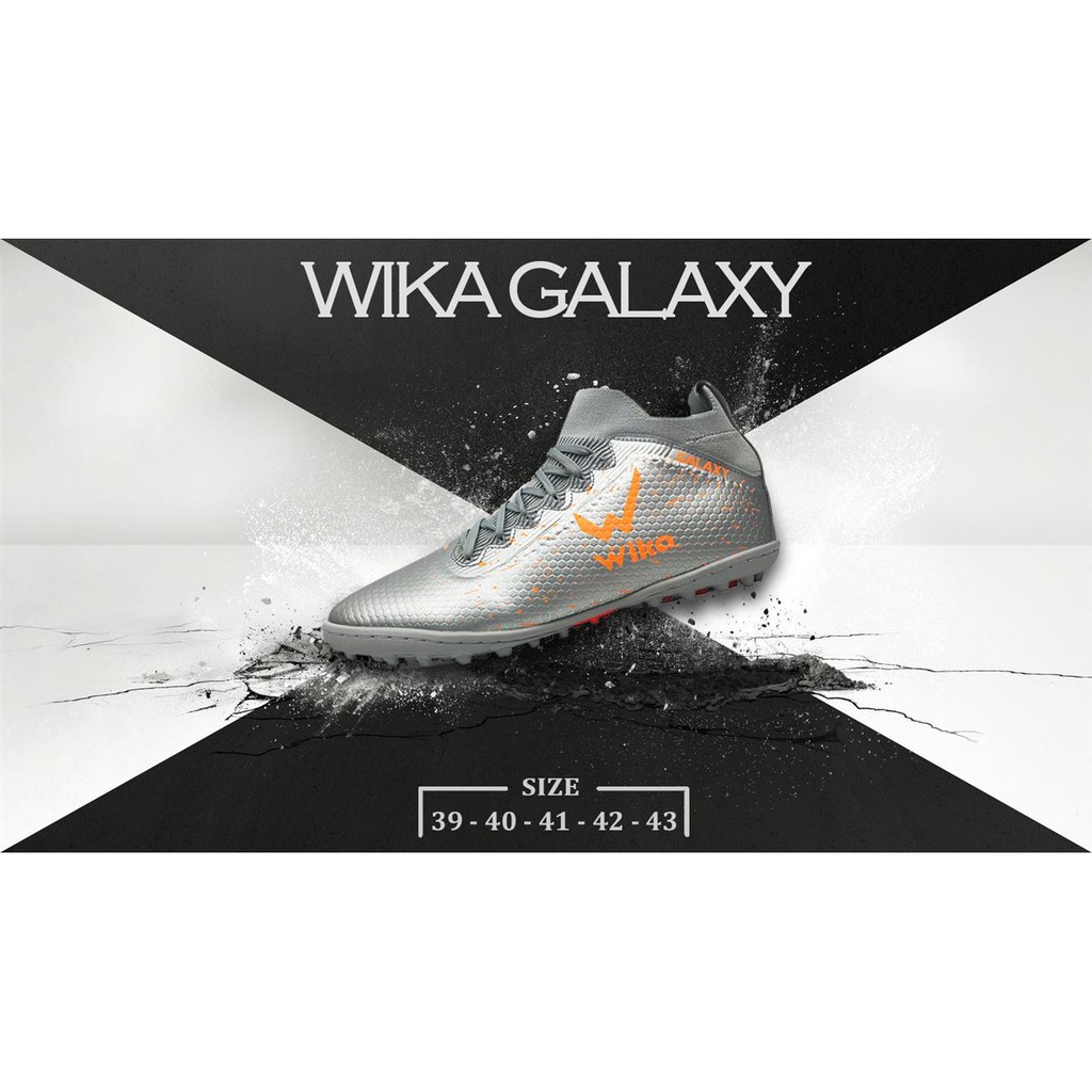 Giầy bóng đá phủi WIKA Galaxy :)( chính hãng cao cấp) ( giày đá banh sân cỏ nhân tạo cổ cao Galaxy đinh thấp đế TF )
