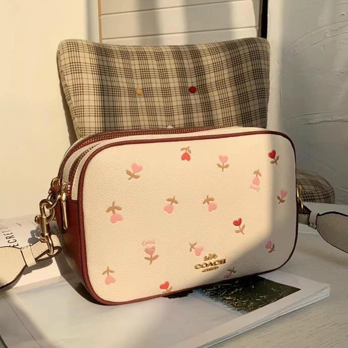 JES CROSSBODY WITH HEART FLORAL PRINT