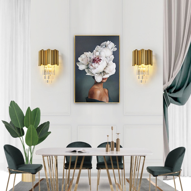 Đèn ốp tường, đèn tường trang trí pha lê 0609