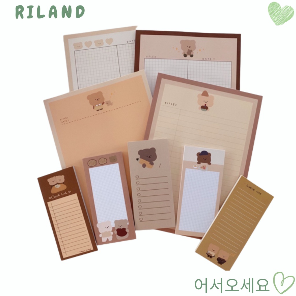 TẬP GIẤY NOTE GHI CHÉP B5 GHI CHÚ GẤU NÂU