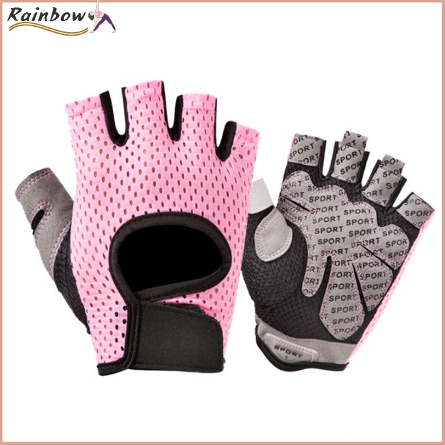 1 Đôi Găng Tay Dệt Kim Nửa Ngón Chống Sốc Chống Trượt Thoáng Khí Dùng Khi Lái Xe Mô Tô