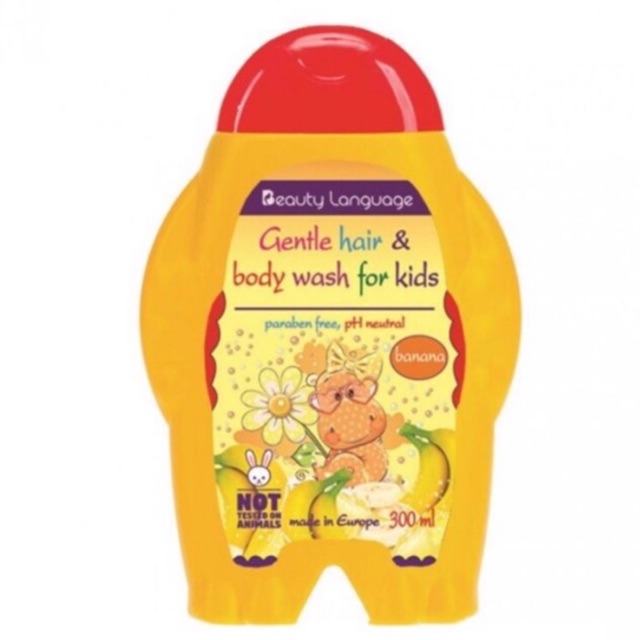 ❤️SỮA TẮM GỘI Trẻ Em -Beauty Language Gentle hair & body Wash của Châu Âu - HƯƠNG TÁO và HƯƠNG CHUỐI