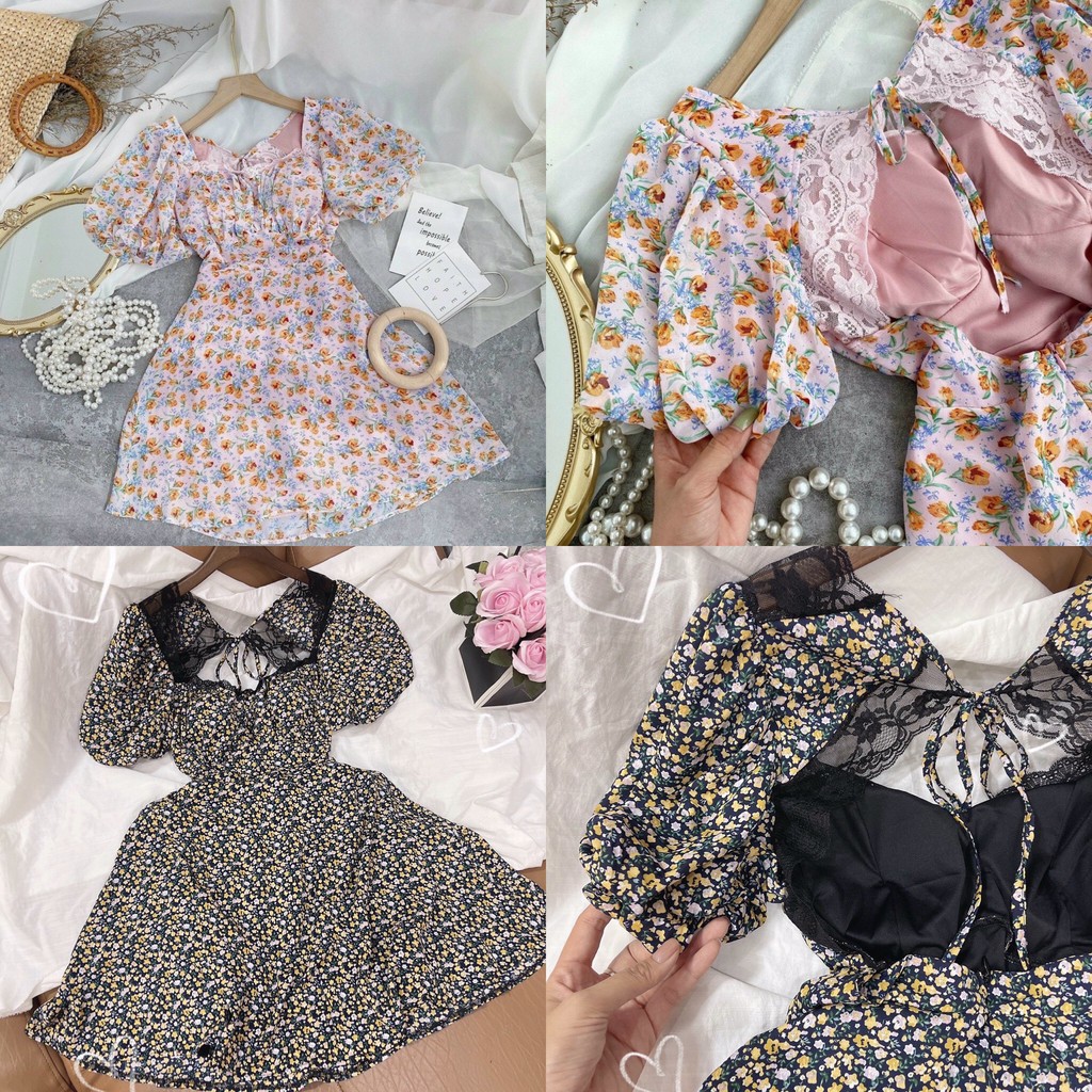 [Mã WAMT1505 giảm 10K đơn 0K] Đầm hoa nhíu ngực cut out lưng 💖 KÈM ẢNH THẬT 💖 BAO KIỂM ❌ | BigBuy360 - bigbuy360.vn