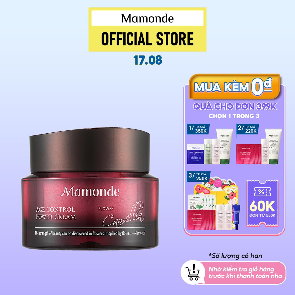 Kem dưỡng da ngăn ngừa lão hóa và nếp nhăn Mamonde Age Control Power Cream 50ml