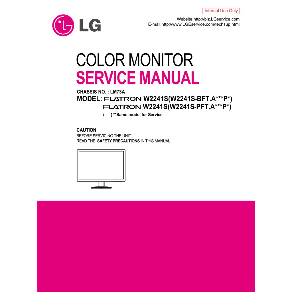 Hướng dẫn sửa chữa và sơ đồ màn LG W2241S