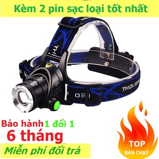 Đèn pin đội đầu,đeo trán siêu sáng pin sạc RJ-2181