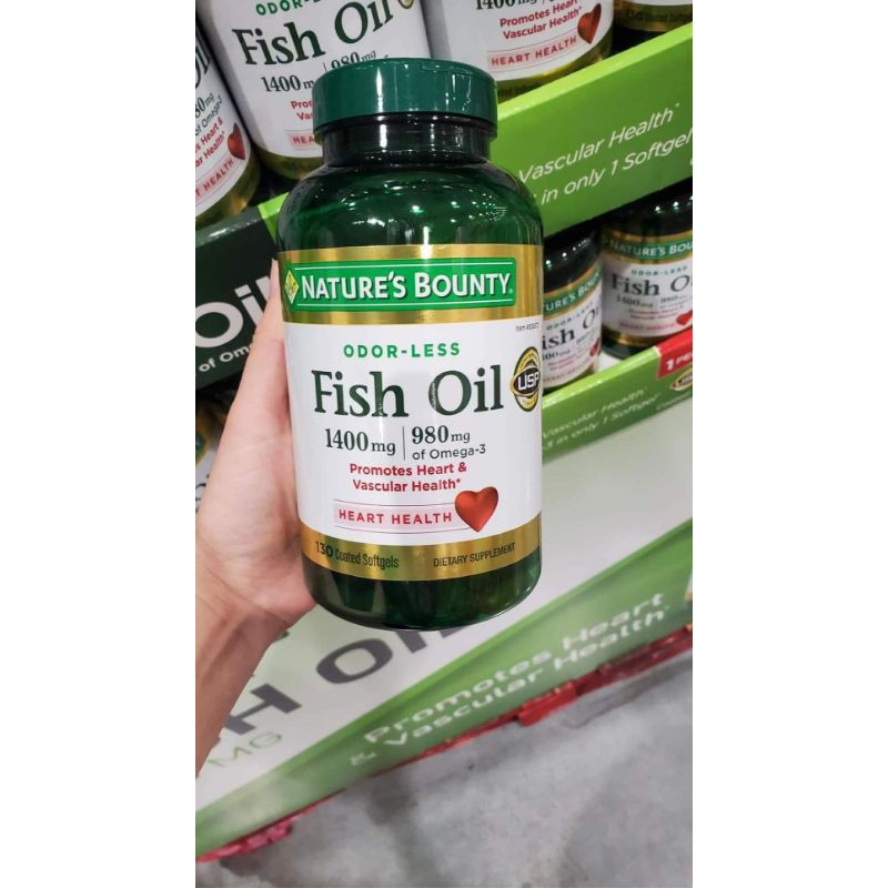 Dầu cá Nature’s Bounty Fish Oil 1400mg 130v  - Hàng Mỹ