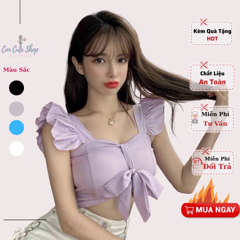 Áo Hai Dây Cột Nơ Mod Ngực Cho Nữ Dưới 55kg Siêu Hót Hàng Loại 1 Kiểu Dáng Thời Trang-C6035" | BigBuy360 - bigbuy360.vn