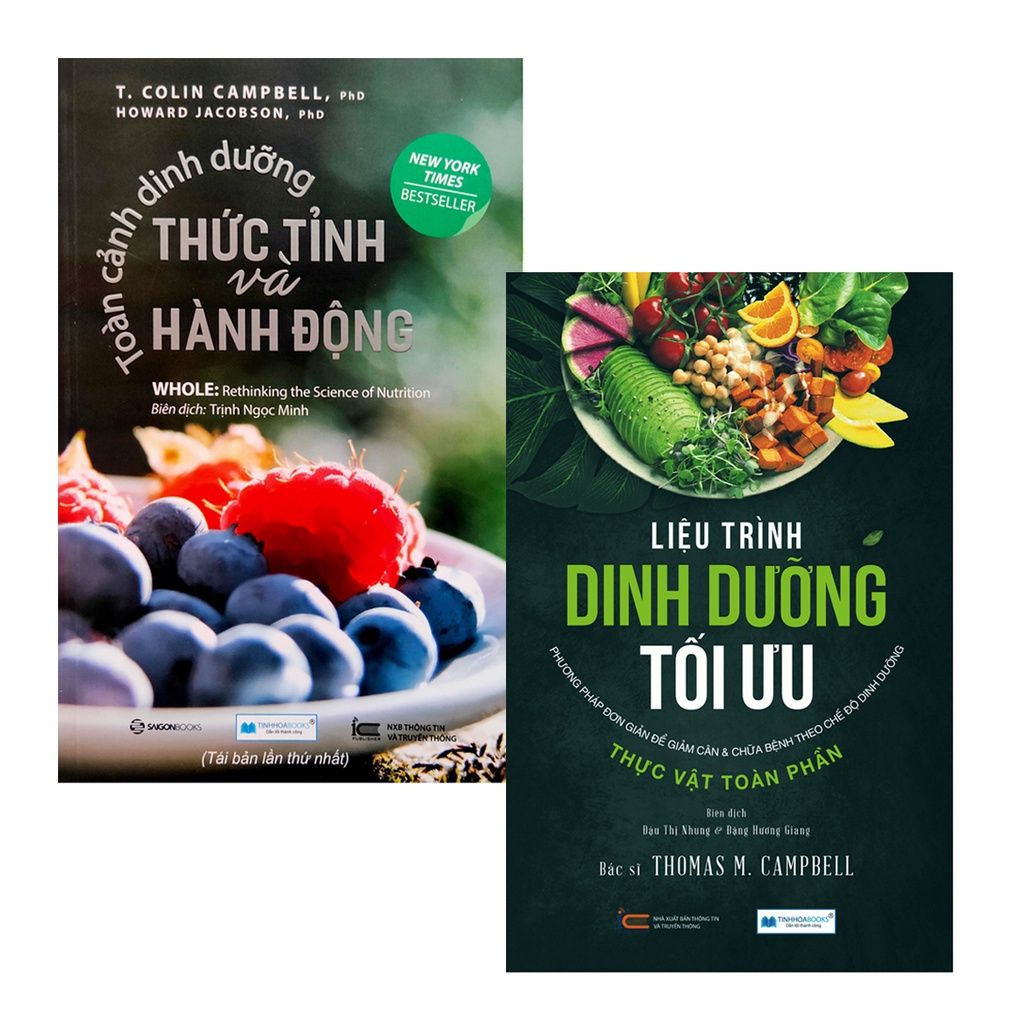 Sách - Combo Liệu trình dinh dưỡng tối ưu + Toàn cảnh dinh dưỡng thức tỉnh và hành động [Tinhhoabooks]