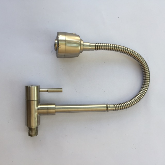Vòi Rửa Bát Lạnh Cắm Tường Cần Mềm Inox304