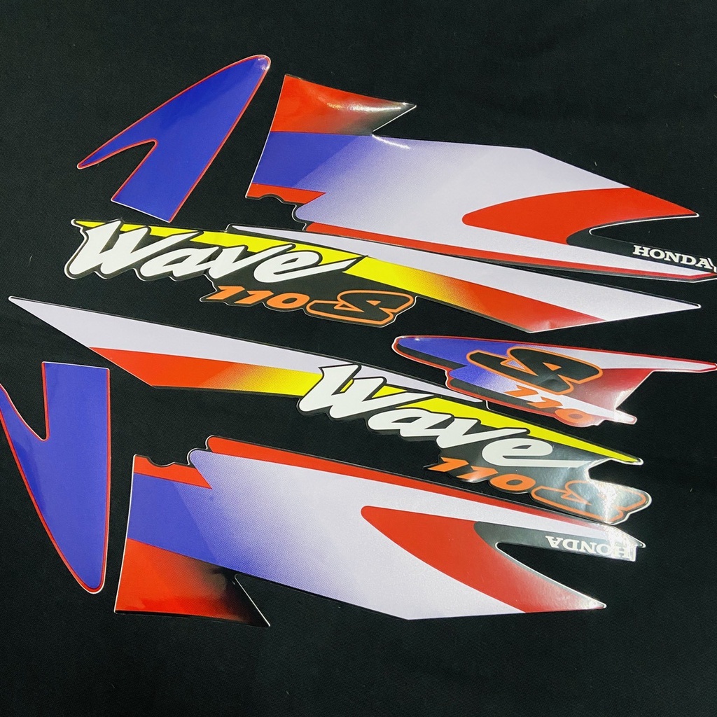 BỘ TEM RỜI DÁN FULL XE WAVE S100 ĐỜI 2000