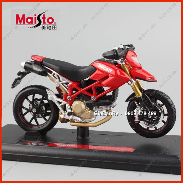 Xe Mô Hình Moto Ducati Hypermotard 1100s Tỉ Lệ 1:18 - Maisto - Đỏ - 87981