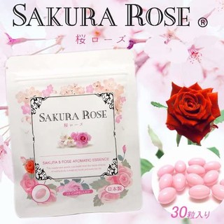 [Túi 1 tháng] Viên uống hàm hương thơm cơ thể sakura rose NHật Bản