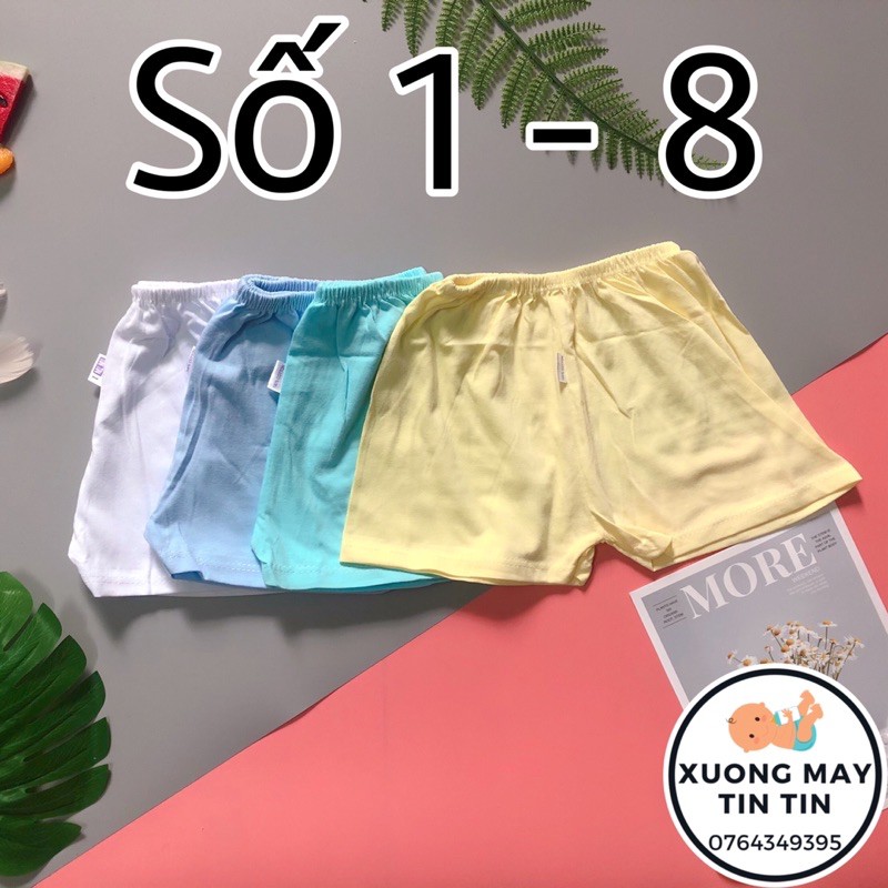Quần đùi trẻ em cotton 100% dáng suông số 1-8