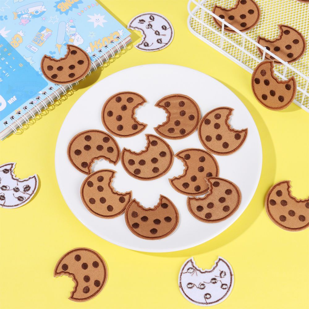 DAPHNE 20pcs Shoes Cute Cookie Dress Sew on Embroidered Patch DIY Accessory Clothing Sewing Applique Curtain Hat Iron on