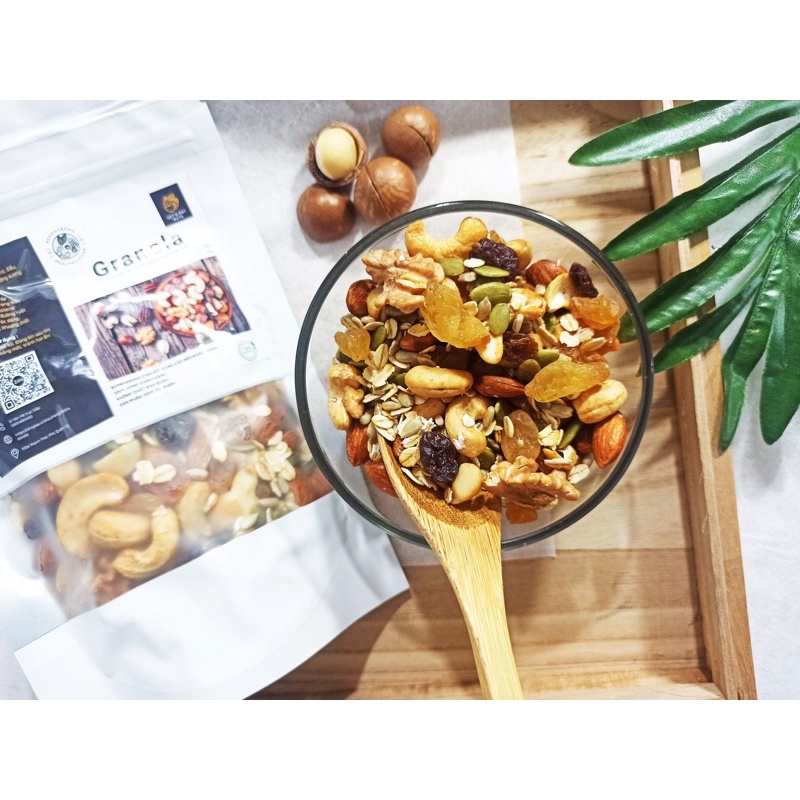 Ngũ Cốc Granola Giảm Cân Ăn Kiêng, Hạt Dinh Dưỡng mix 7 Loại, Siêu Hạt, Ngon, Bà Bầu, Ăn Chay, Bếp Nhà Bống, 250gr