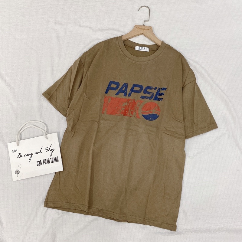 Áo Thun Papse AH125 Mác 3158 Form To Rộng Unisex Hàng Quảng Châu Loại 1