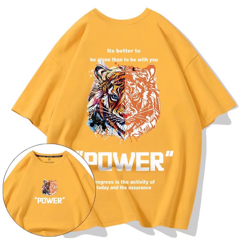 Áo Thun Nam Cổ Tròn Cỡ Lớn In Họa Tiết Hoạt Hình Thời Trang Size M-8XL