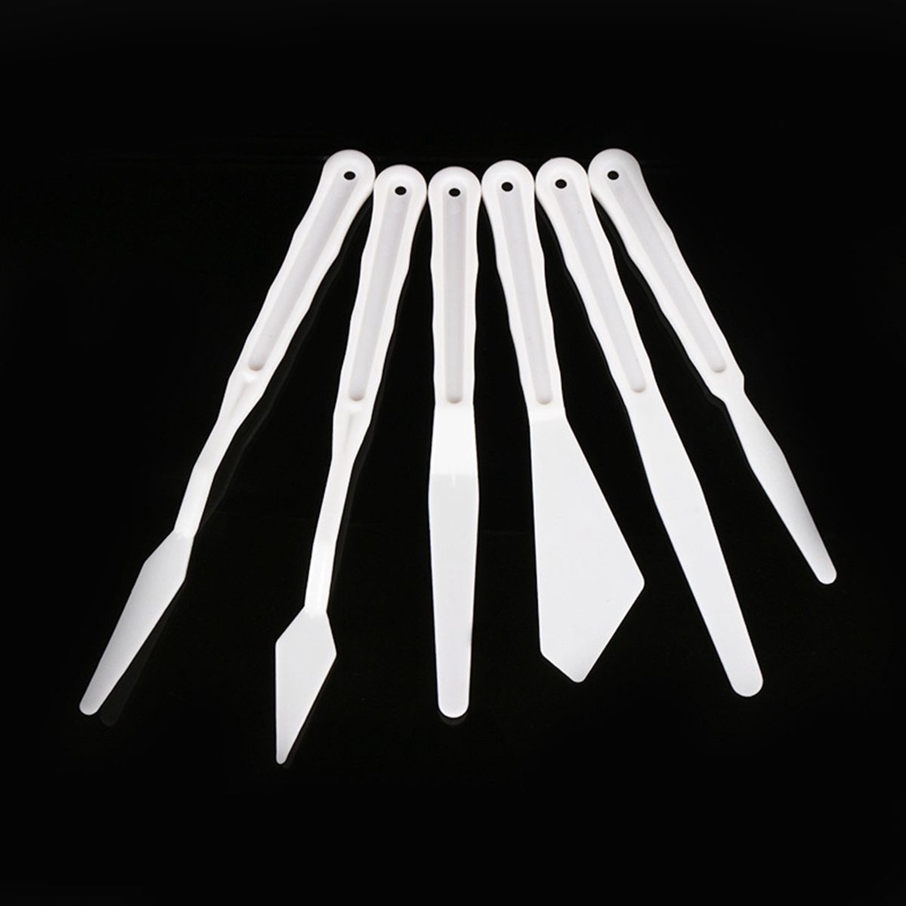 Bộ 6 Dụng Cụ Trộn Màu Vẽ Tranh Sơn Dầu Bằng Nhựa Acrylic Nhiều Màu Sắc Diy