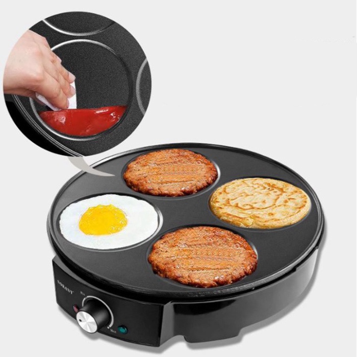 Máy làm đồ ăn sáng tiện lợi 2 in 1, Làm bánh đa năng