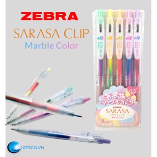 Set bút gel sarasa marble color ngòi 0.5mm