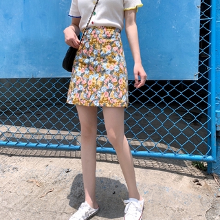 Chân Váy Midi Chữ A Họa Tiết Hoa Thời Trang Cho Nữ