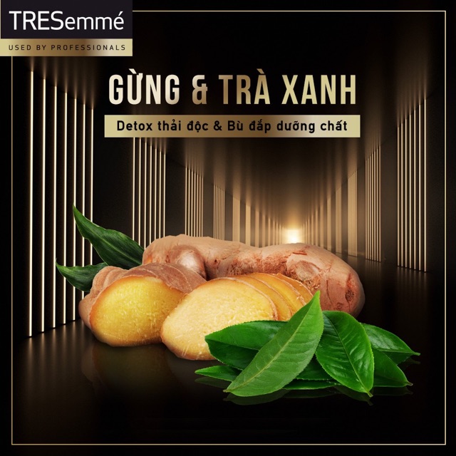 Dầu gội và dầu xả tresemme gừng và trà xanh 620g vaf 640g