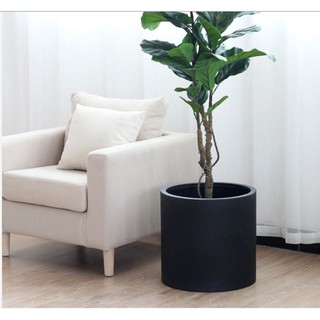 Chậu xi măng đá mài TRÒN 40*40