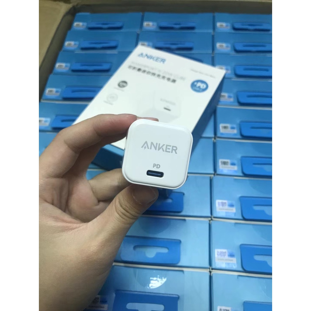 Sạc Nhanh 20W ANKER A2149 PowerPort III Cube PD Charger chân gập cho IP 13 14 7 8 Plus X Xs 11 12 Pro Max