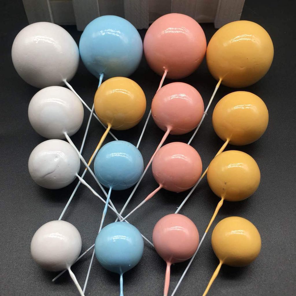 phụ kiện bánh kem [FREESHIP] combo 40 bi nhựa sắc màu