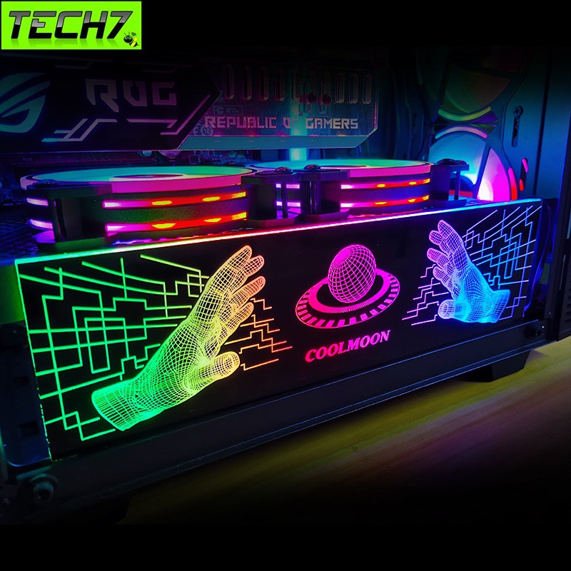 Thanh Led RGB Coolmoon Scifi bar đồng bộ Hub , Dùng độ trang trí cho case nguồn máy tính