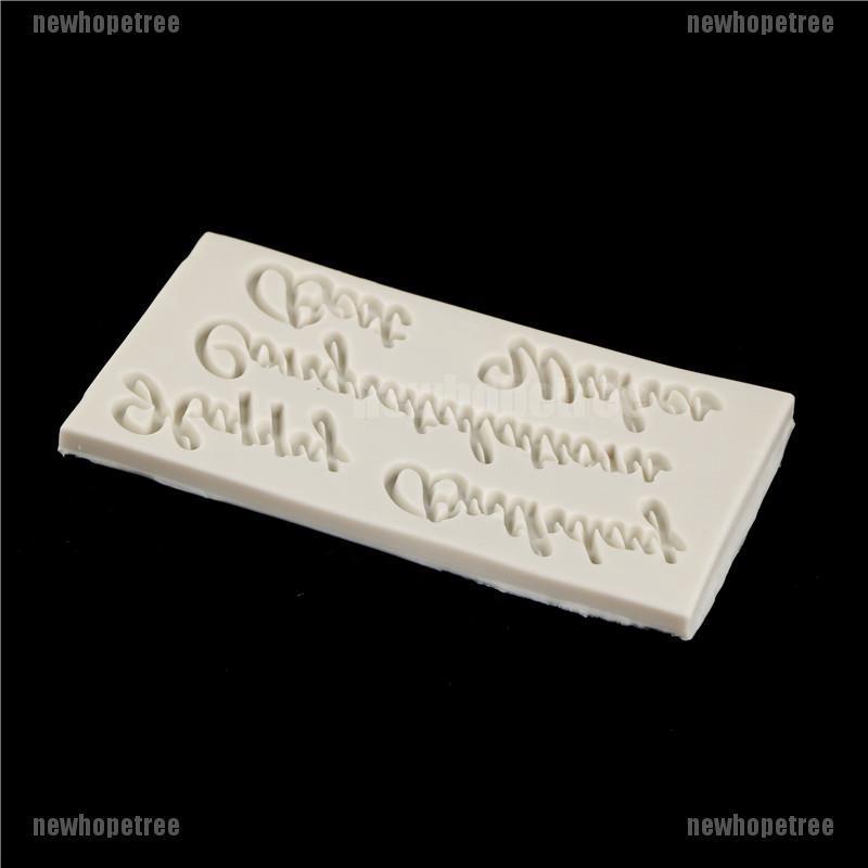 Khuôn silicone làm bánh dòng chữ chúc mừng sinh nhật ngộ nghĩnh đáng yêu