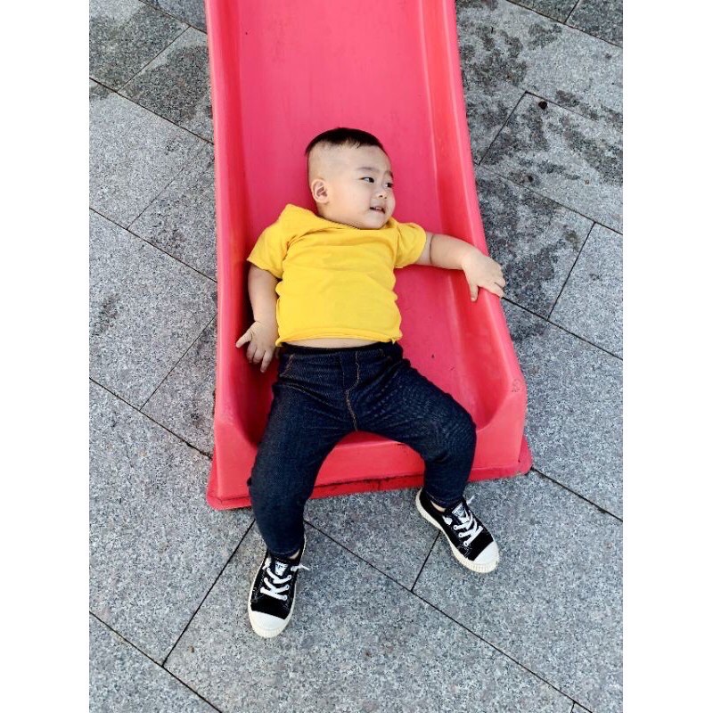 [Mã FAMAYFA2 giảm 10K đơn 50K] Quần Giả Bò🥰Quần Giả Jean🥰Cho Bé 7-18kg Đứng Form Cực Mềm