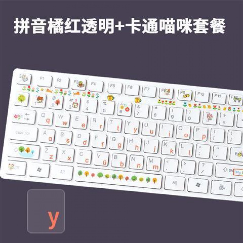 Miếng Dán Bàn Phím Bằng PVC Siêu Mỏng Chống Mòn In Chữ Tiếng Anh Trung Quốc
