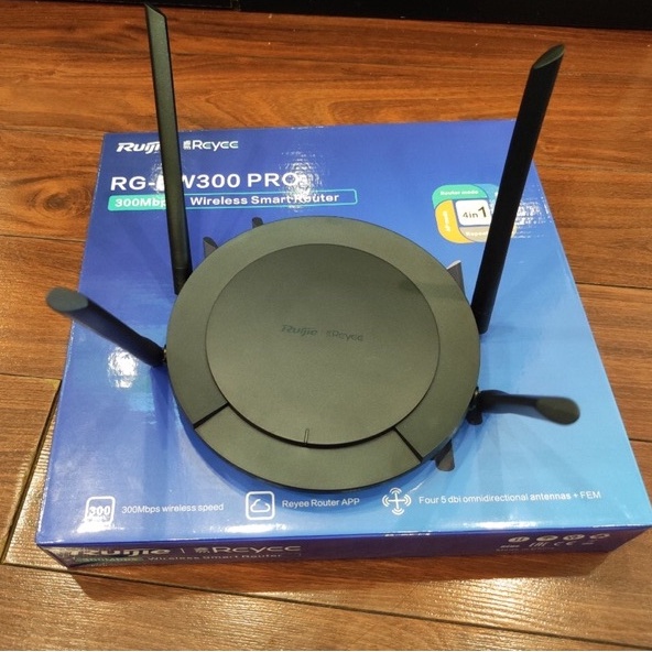 Bộ phát WiFi Ruijie RG-EW300 PRO 4 râu, 300Mbps, quản lý qua app