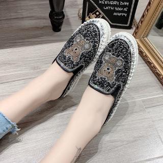 Dép Bít Mũi Đính Đá Lấp Lánh Thời Trang Cho Nữ