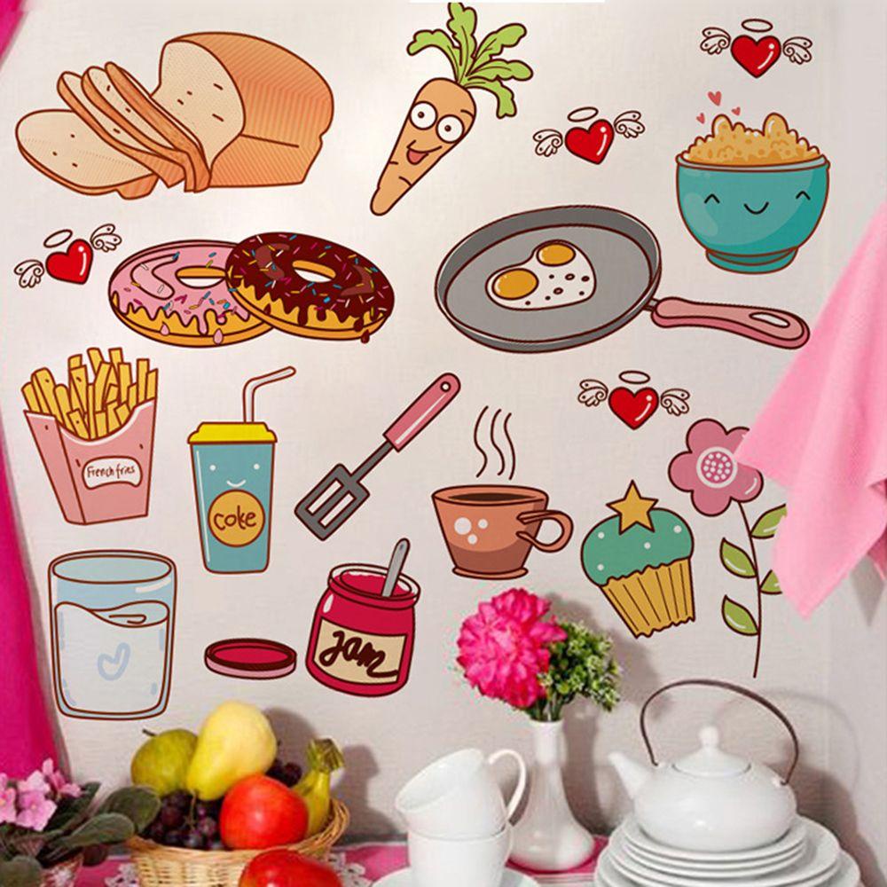 Miếng Dán Trang Trí Tủ Lạnh / Nhà Bếp Họa Tiết Hoạt Hình Dễ Thương DIY