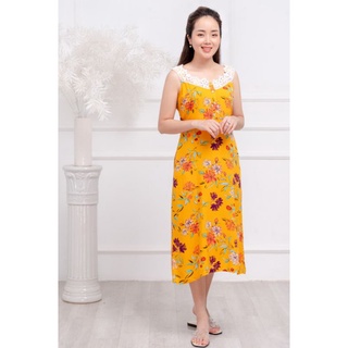 Váy lanh việt thắng phối ren