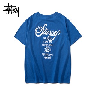 🔥全场免郵🔥+關注現折 stussy 夏季爆款世界巡游经典款 T恤 經典印花 寬松休閒T恤 男女情侶裝 t-shir