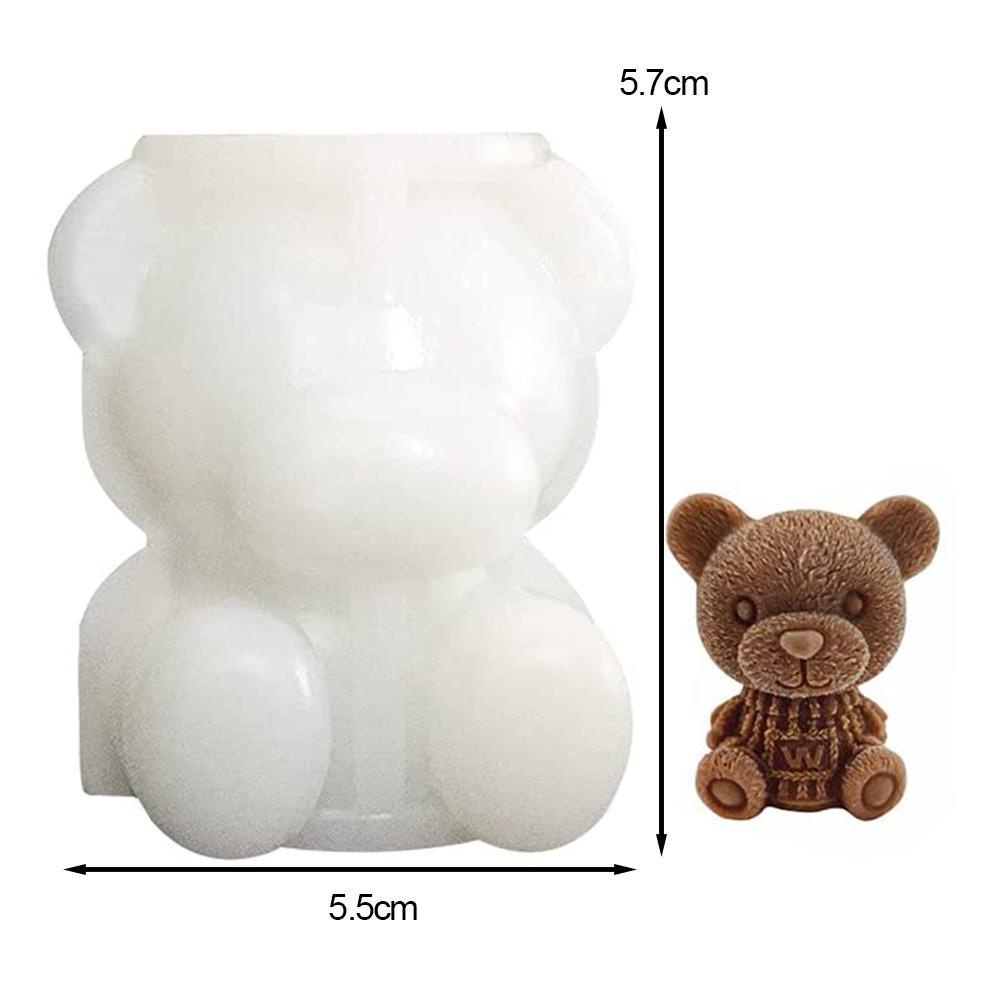 Khuôn silicon làm đá viên hình gấu 3D N1Q6 5.7*5.7*5.5cm R0A0 J6P2 I9S9