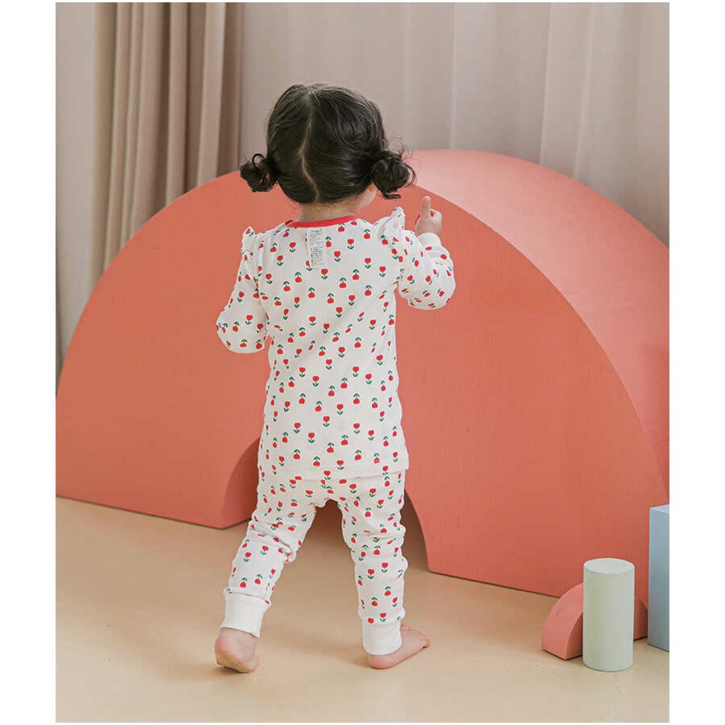 BỘ THU ĐÔNG DÀI TAY CAO CẤP CỦA HÃNG CORDI-I, CHẤT THUN COTTON ORGANIC, MẪU HOA TULIP