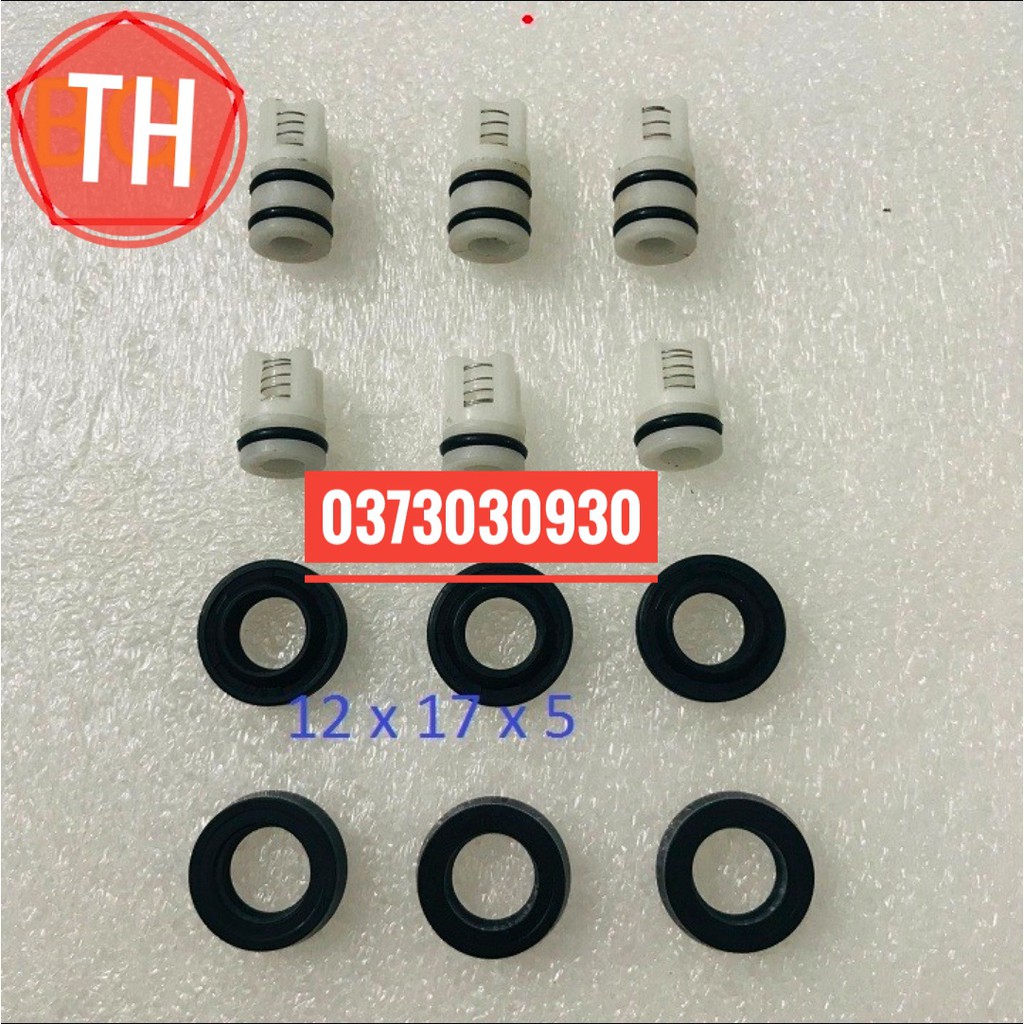 Bộ phớt-van một chiều máy bơm rửa xe mini gia đình dùng phớt 12-20 &12-18. 12 chiếc