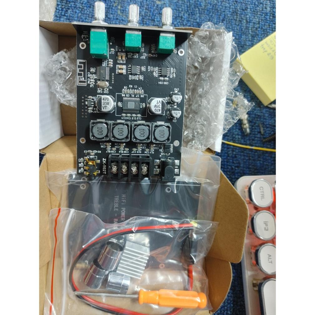 Mạch khuếch đại công suất ZK-502T 50W*2 Bluetooth 5.0 chính hãng.