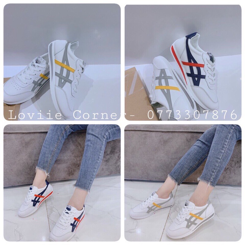 LOVIIECORNER - GIÀY BATA NỮ THỜI TRANG ĐẾ ĐỘN 2 PHÂN - GIÀY BATA THỜI TRANG DA MỀM - XANH VÀNG - B210312