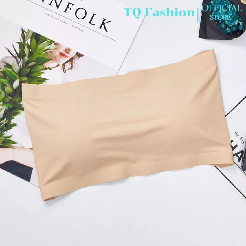 Áo quây ngực ống cài sau đen trắng dáng ngắn co giãn sexy, Áo lót bra croptop không dây thun phông trơn ôm body