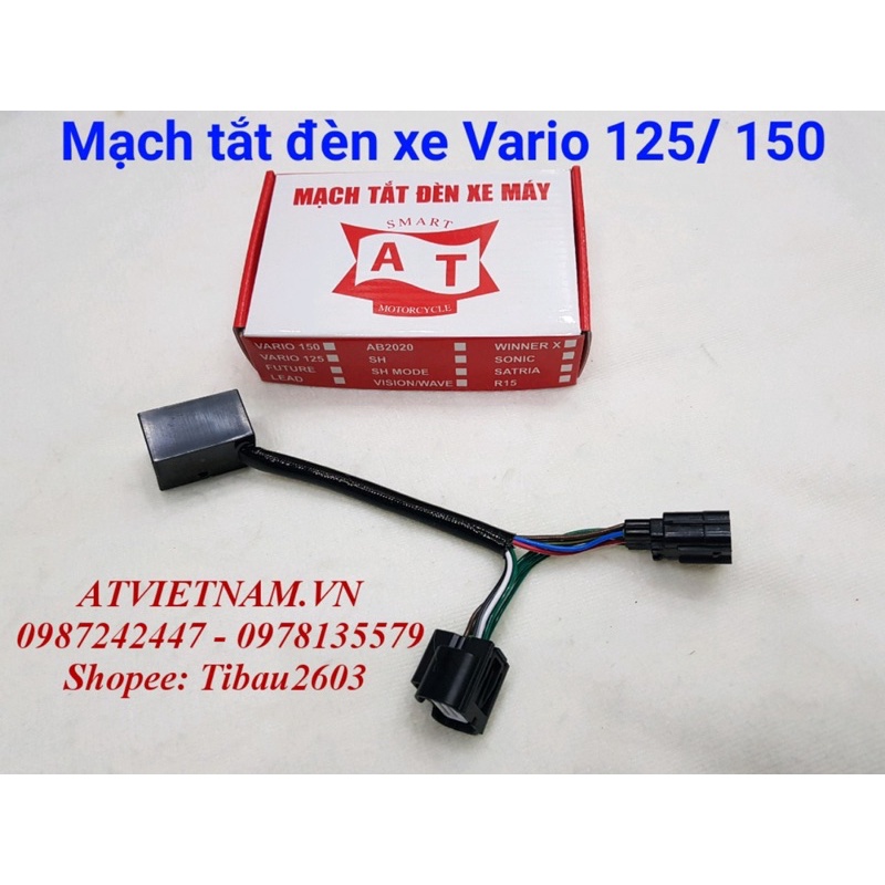Mạch tắt đèn xe Vario 125/ 150 trên nút pha cos zin của xe