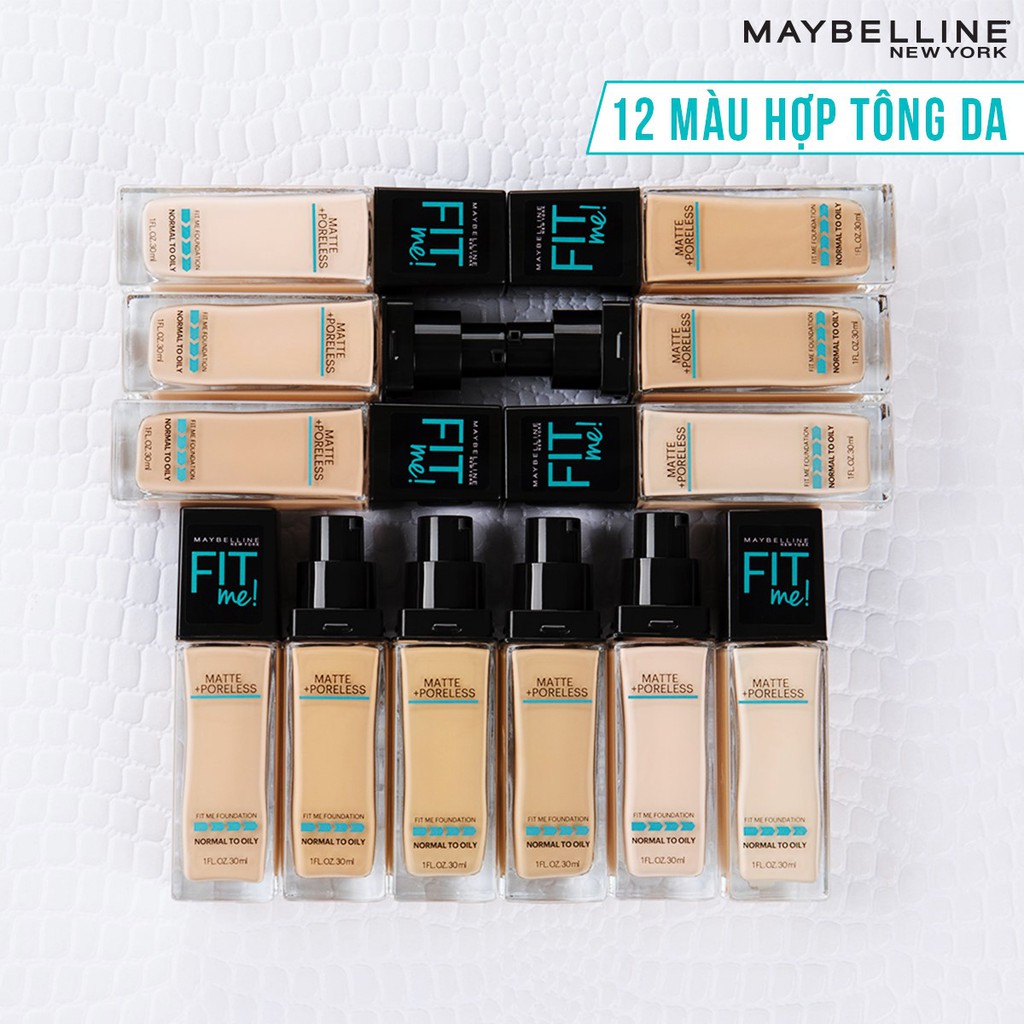 (Chính Hãng) Kem Nền Maybelline Fit Me Matte and Poreless Foundation #125 30ml