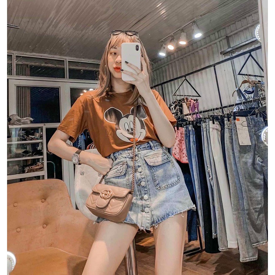 [C162] [CHEAPY] Chân váy jean túi hộp có size - Chân váy jean dáng chữ A cạp cao hàng có size hot trend | BigBuy360 - bigbuy360.vn