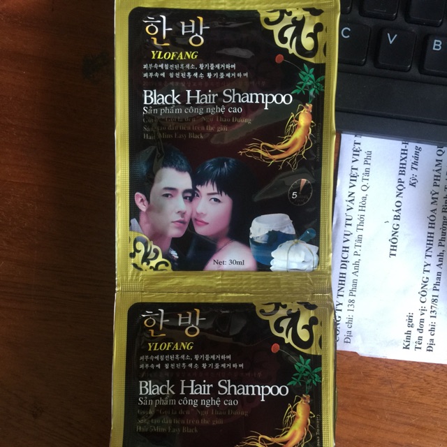 Nhuộm là đen phủ bạc dây (combo 10 gói 30ml)