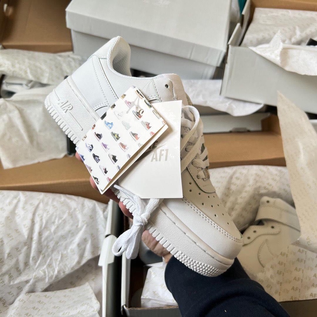 Giày_Nike AF1 Trắng, Giày_Nike Air Force 1 Full Trắng Cao Cấp Full Size Nam Nữ ( Full BILL BOX )